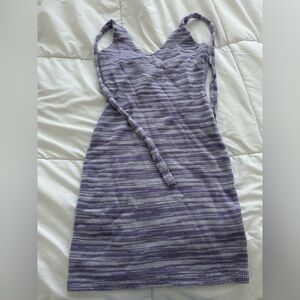 Striped Purple Knit Dress
